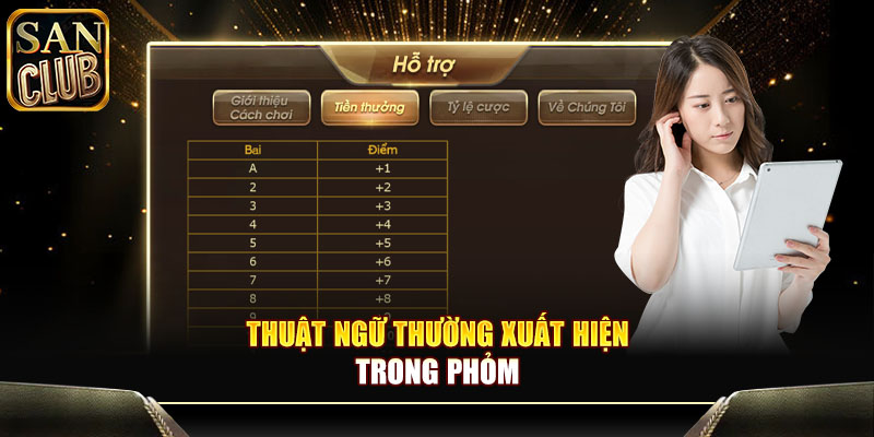 Thuật ngữ thường xuất hiện trong Phỏm
