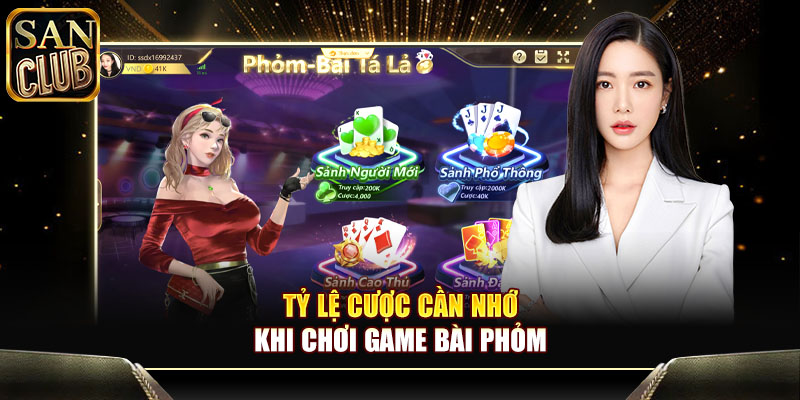 Tỷ lệ cược cần nhớ khi chơi game bài Phỏm